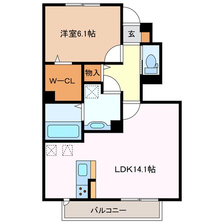 日永駅 徒歩5分 1階の物件間取画像